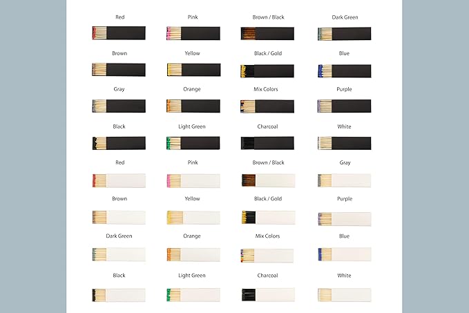 10 Boxes - Customized Matchboxes Colorful Tips - Image 5