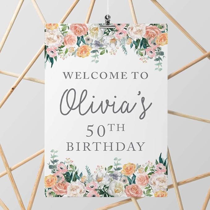 Andaz Press Personalized Extra Large Birthday Easel Board Party Sign, 12x18-inch - Image 5