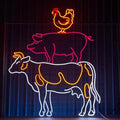 Cow Pig Chicken Farm & BBQ Restaurant Led Sign, Custom Neon Sign, Barbecue by BELISAMA