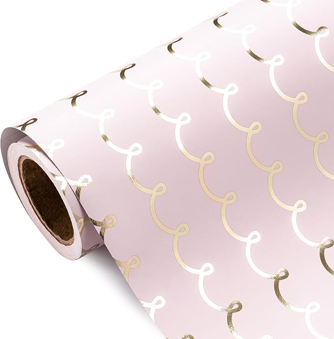 WRAPAHOLIC Pink Wrapping Paper Roll - Image 2