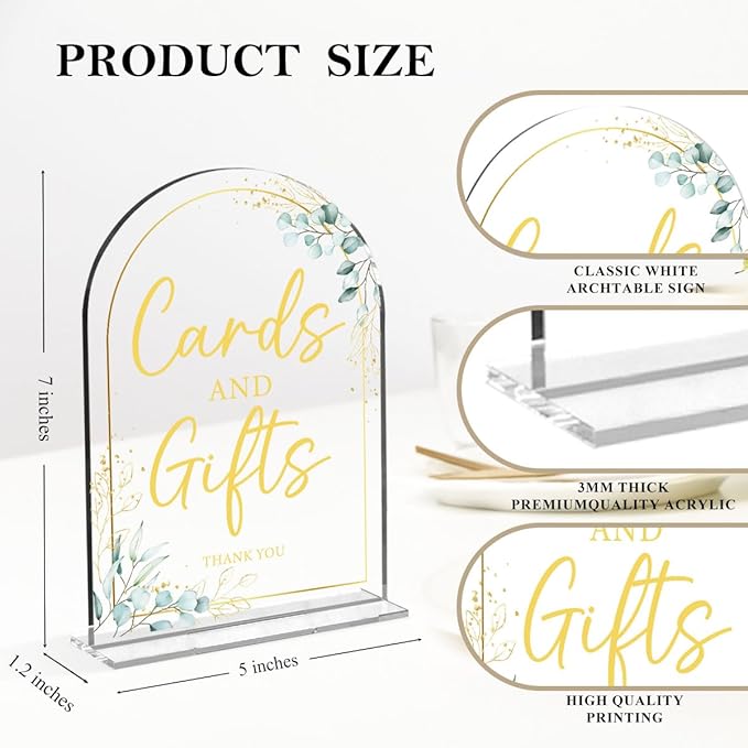 4-Piece Acrylic Wedding Sign Set - Image 2