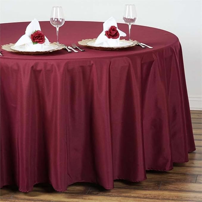 Efavormart Round Tablecloth, 108 Inch Stain & Wrinkle Resistant Washable Table by efavormart
