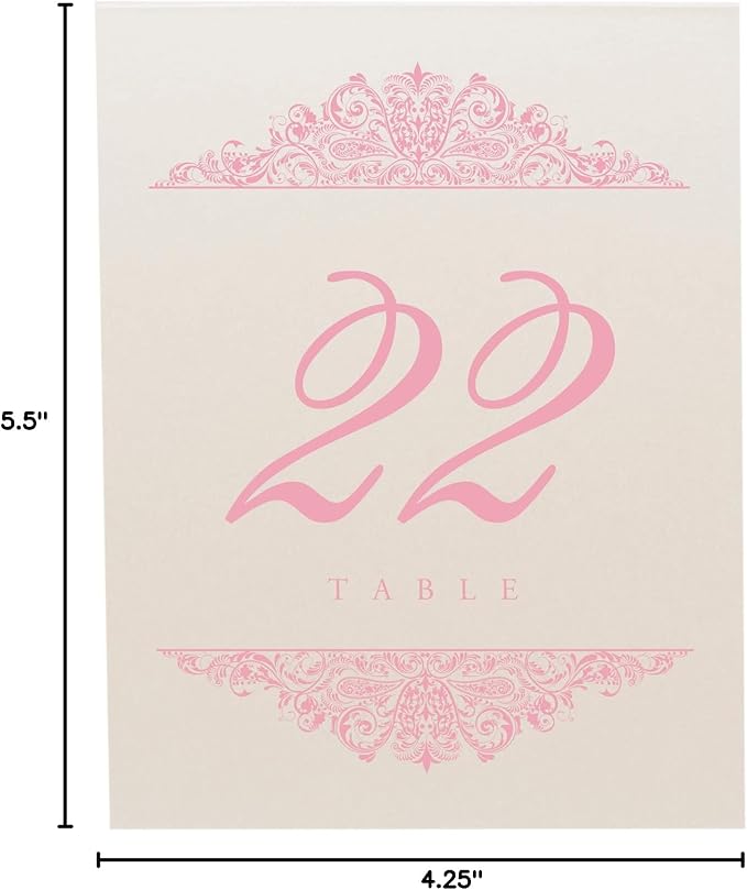 Paisley Wedding Table Numbers, Double Sided, Tent or Use in a Stand - Image 5