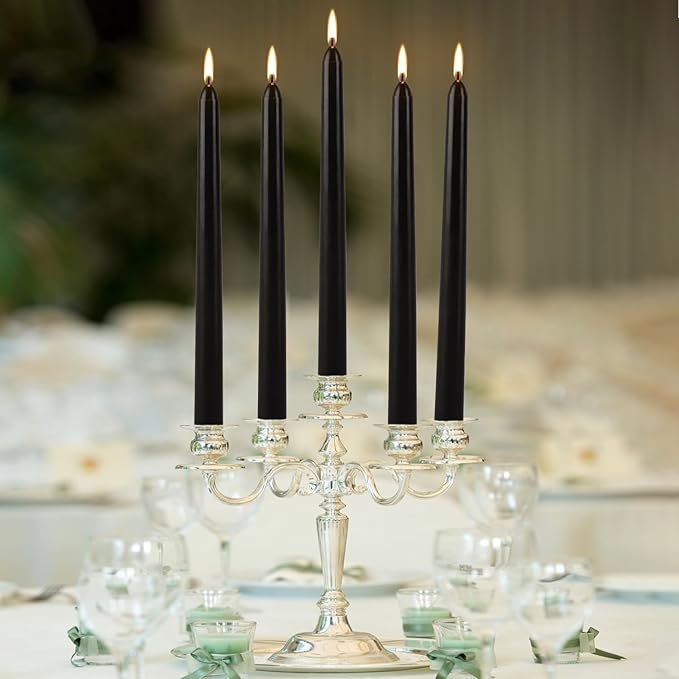36-Pack 10-Inch Black Taper Candles - Image 9