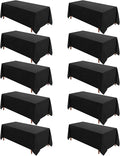 VidaFete Table Cloth 10 Pack 90 * 132inch Rectangle Tablecloth Polyester by VidaFete