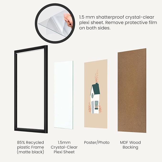 Opposite Wall - 9x12 in -Black Picture Frame - Lightweight, Versatile & - Image 4