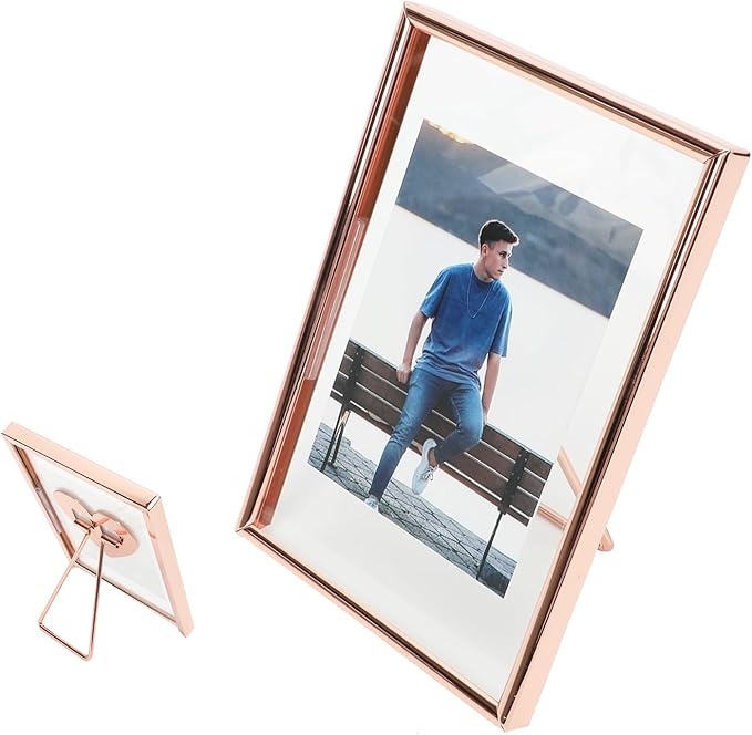 Rose Gold Floating Frame with Romantic Heart, by AhaGoOfficial
