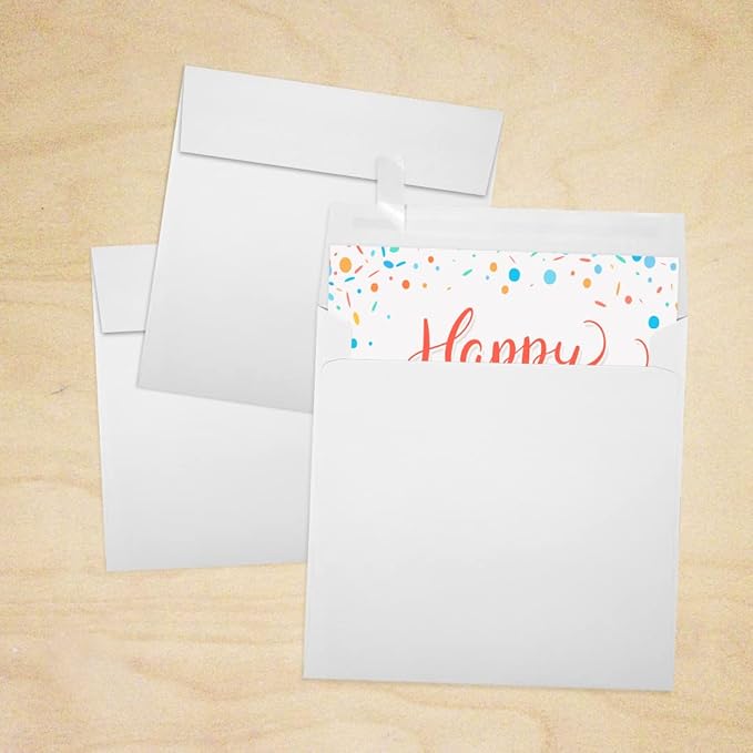 LUXPaper Square Invitation Envelopes | Peel & Press | 5 1/4" x 5 1/4" | Bright - Image 6