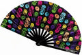 Kandies World UV Reactive Custom Festival Folding Hand Fan by KandiesWorld