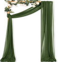 MLMC Olive Green Wedding Arch Draping Fabric 1 Panel 29" x 20 FT Extra Long by MLMC