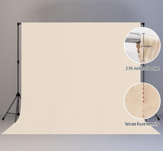 Large Screen Backdrop 10x10FT Beige Background Cloth Photo Studio Shooting Props - Image 2