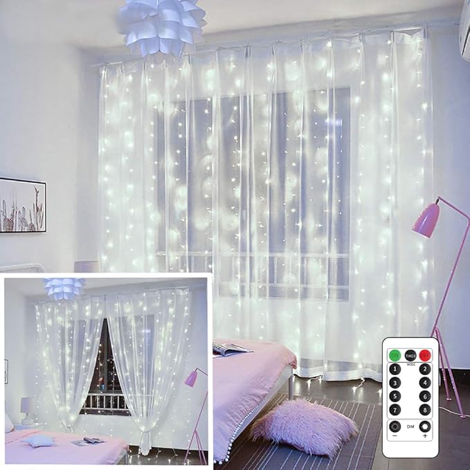 YEOLEH String Lights Curtain, USB Powered Fairy Lights by YEOLEH