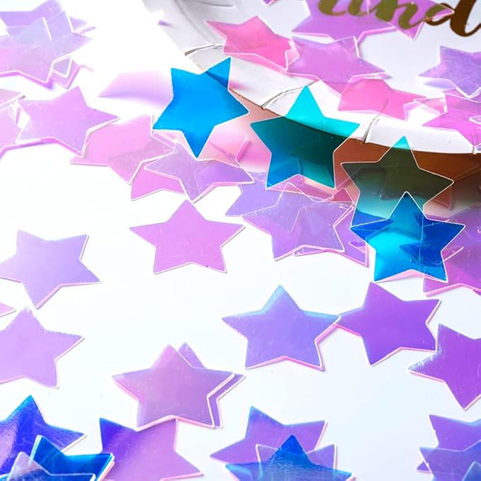Iridescent Star Confetti Holographic Table Decoration - Image 2
