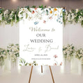 Welcome To Our Wedding Sign, Personalized Wedding Welcome Sign, Wildflower by Unknown