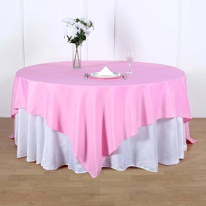 Efavormart 90" Square Polyester Table Overlay - Image 2