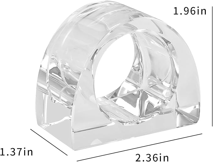 Crystal Napkin Rings, Elegant Dining Table Holders - Image 8