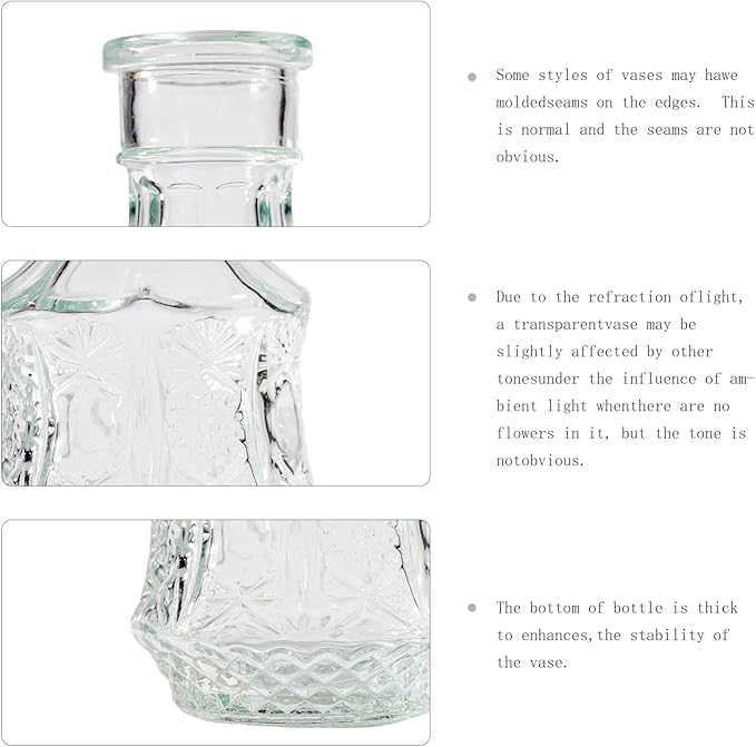 30 Pcs Bud Vase Set, Vases for Centerpieces, Cute Glass Bud Vases in Bulk - Image 4