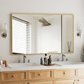 BEAUTYPEAK Gold Bathroom Wall Mirror by BEAUTYPEAK