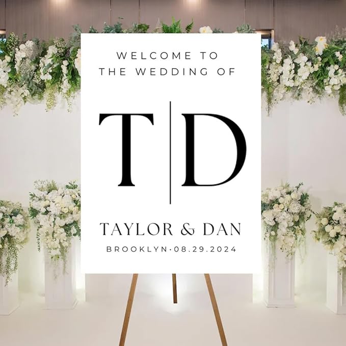 Welcome To Our Wedding Sign, Personalized Wedding Welcome Sign, Wedding Welcome - Image 2
