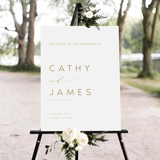 Welcome To Our Wedding Sign, 24x36 inches, Weatherproof & Fade-Resistant by CENOVACY