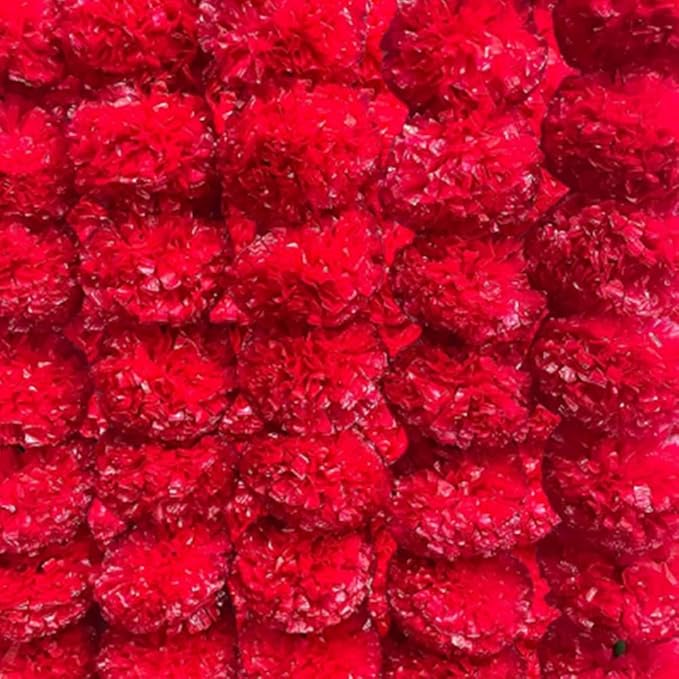 Artificial Marigold Garland for Decoration, Diwali Decorations Pack of 5 by Hashcart