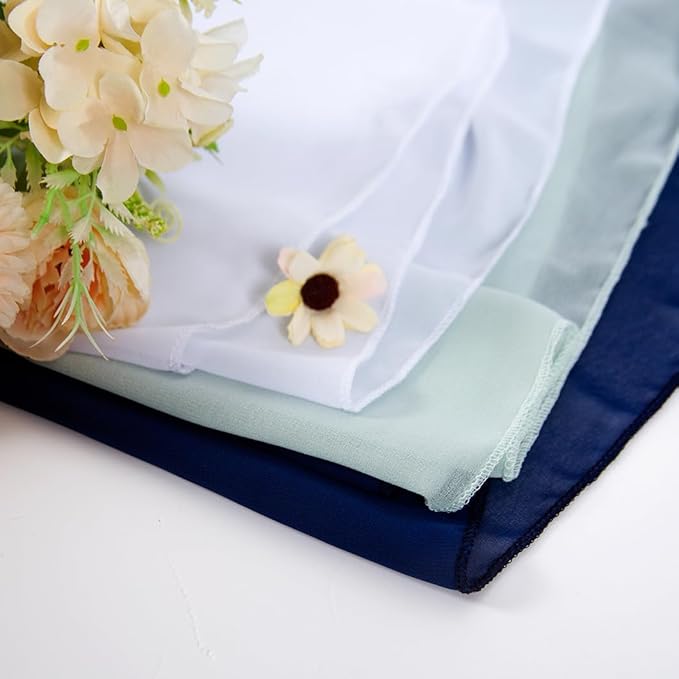 3 Panels 20Ft Chiffon Wedding Arch Drapes Navy Sheer Ceiling Drapes Romance - Image 4