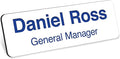 Name Tag, Magnetic White and Blue Name Tags, Personalized Name Tags, 1x3 Inches by MySignCenter