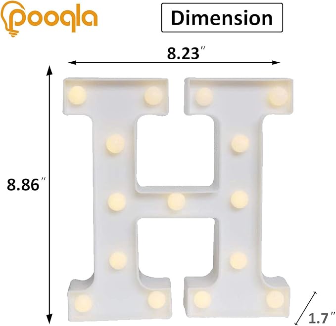 Pooqla LED Marquee Letter Lights Sign, Light Up Alphabet Letter - Image 3