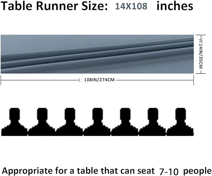 6Pack 9ft Chiffon Table Runner 14x108 Inch Sheer Romantic Table Runner - Image 2