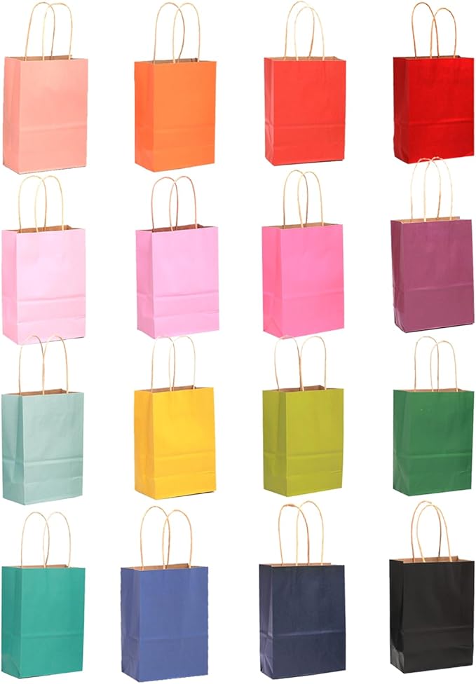 qiqee 100Pcs Mini Size Paper Gift Bags - Image 2