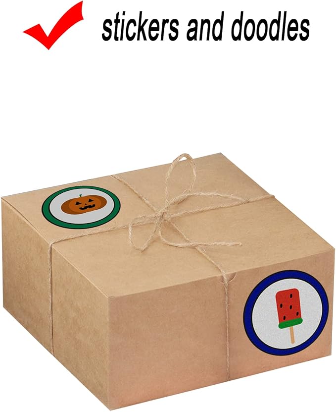 Xxcxpark 16 PCS Brown Kraft Gift Boxes 8x8x4 Inches, Decorative Party Favor - Image 5