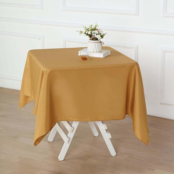 Efavormart 54x54 Gold Wholesale Linens Seamless Polyester Square Linen by efavormart