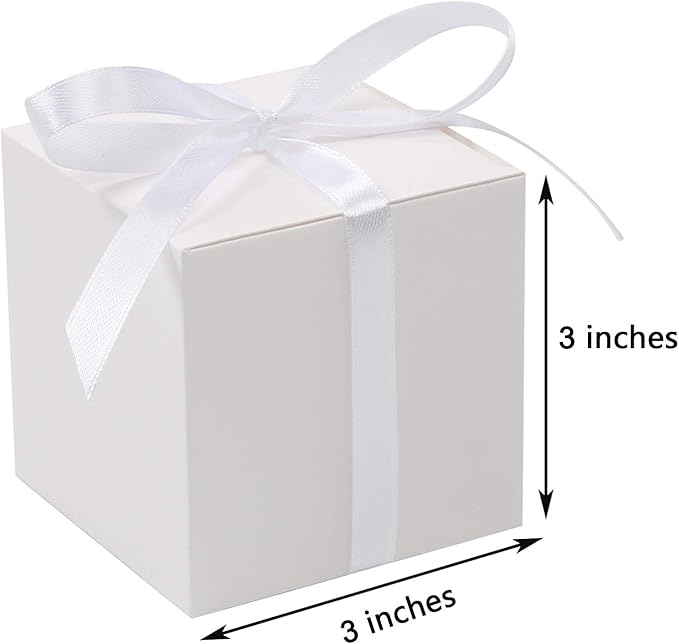 COTOPHER 60pcs Wedding Favor Boxes, Paper Gift Boxes 3x3x3 Inches Small Gift - Image 6
