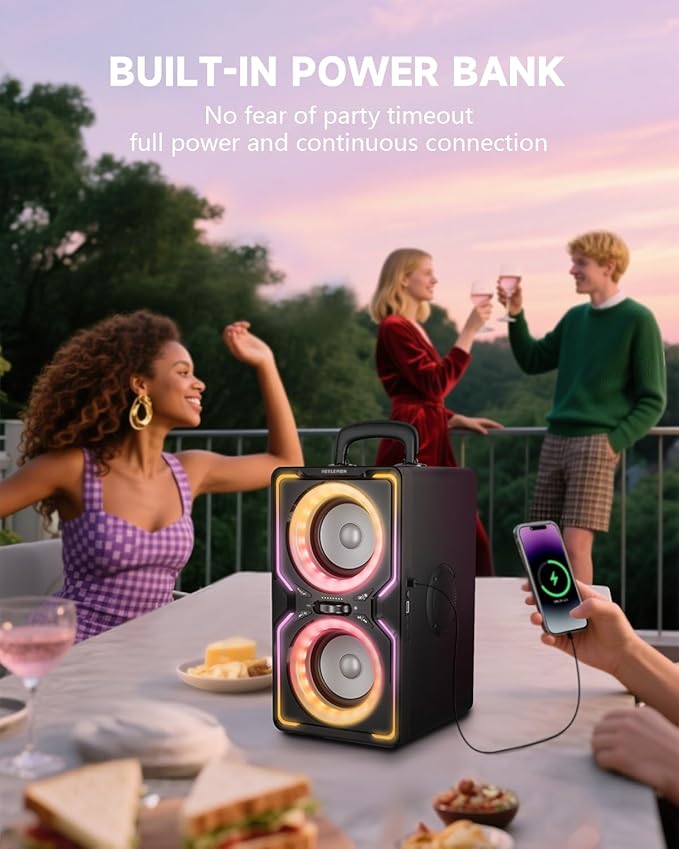 Hotlemon Large Bluetooth Speaker: 240W Peak Powerful Loud Sound - Image 9