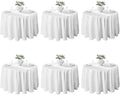 VidaFete 6 Pack 90inch Round Tablecloth Polyester Table Cloth，Stain Resistant by VidaFete