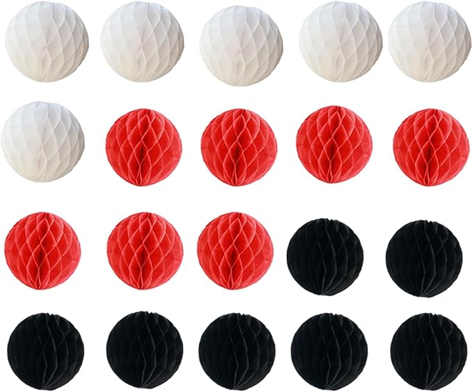 20pcs Honeycomb Flower Balls Party Honeycomb Balls Decoration Paper Flower - Image 2