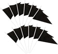 12 Pack Black Pennant Flags Small Mini Hand Held Solid Color Pennant On Sticks by tibijoy