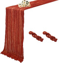 Terracotta 2 Pack Cheesecloth Table Runner 120 Inch 10 FT Boho Rustic Gauze by RRBXIA