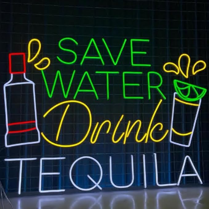 Save Water Drink Tequila Led Sign, Tequila Neon Sign, Custom Neon Sign - Image 2