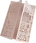 MillaSaw Soft Pink Laser Cut Gate Invitation by MillaSaw