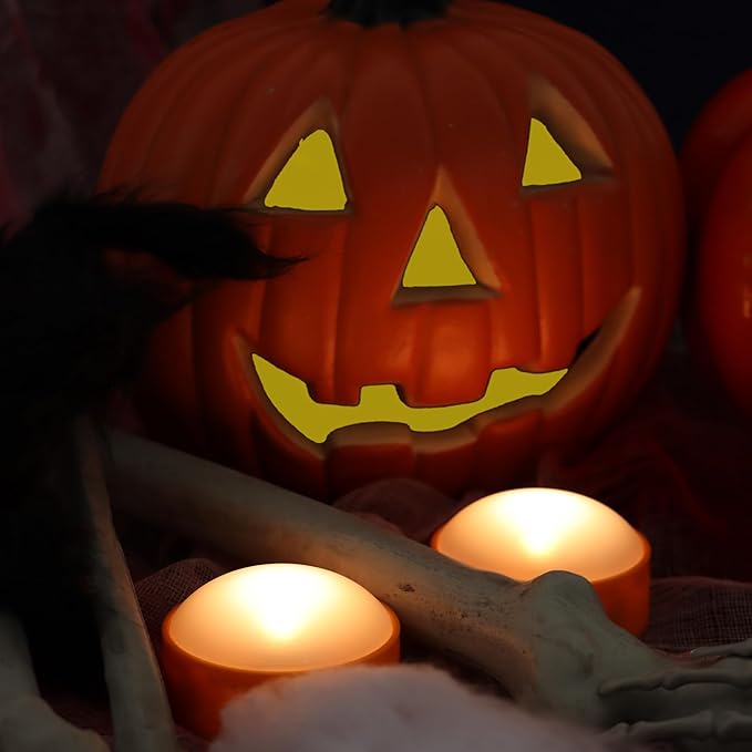LED Pumpkin Lights with Remote and Timer, Battery Operated Bright Flickering - Image 5