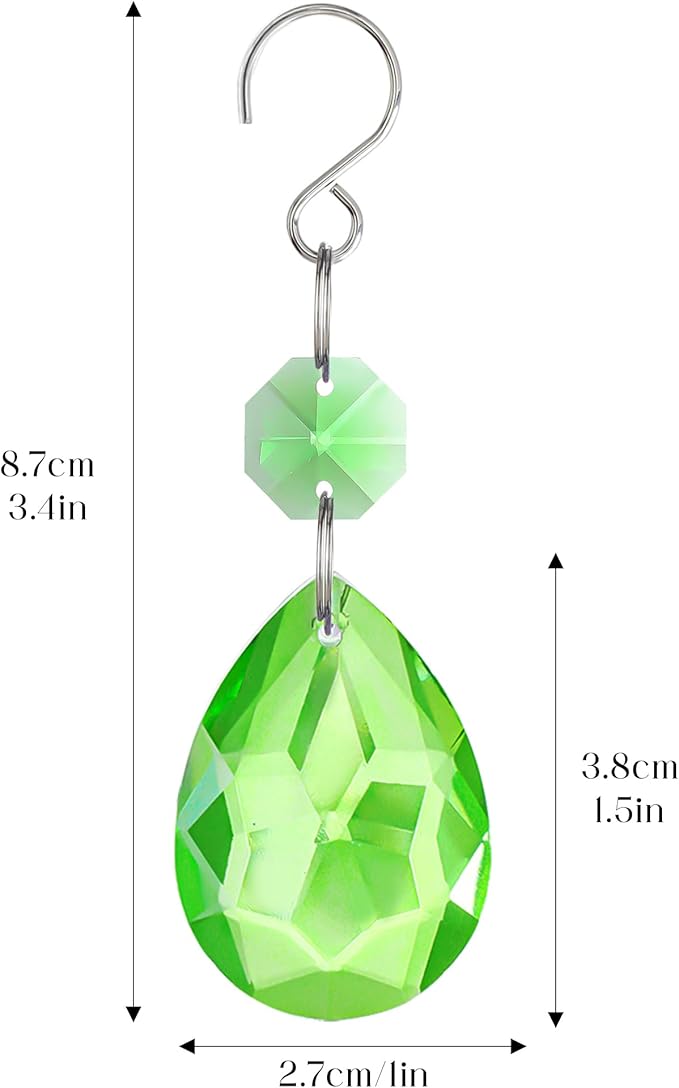 H&D HYALINE & DORA 3Inch Crystal Suncatcher Bauhinia Prisms Pendants 10Pcs - Image 5