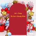 Red Arch Cover Wedding Arch Stand Covers 4FT Arched Backdrop Cover Spandex Arch by SOMUAUY