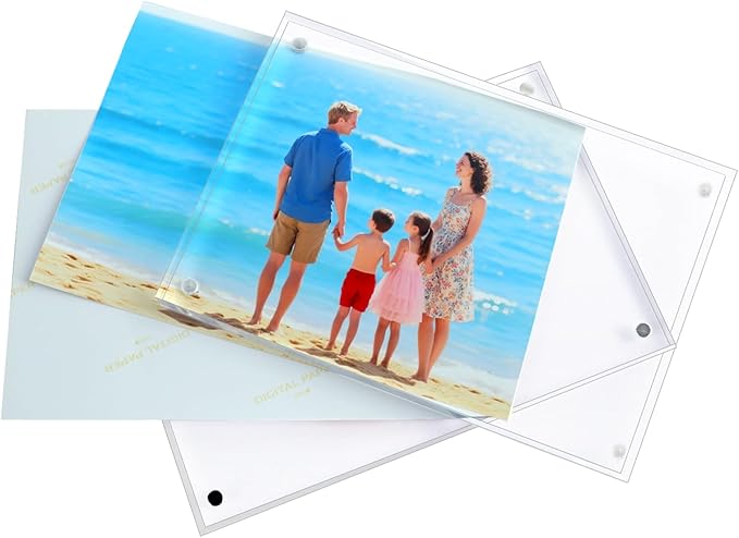 4×6 Acrylic Photo Frames 3 Pack, 10mm+10mm Thick Magnetic Double Sided - Image 5