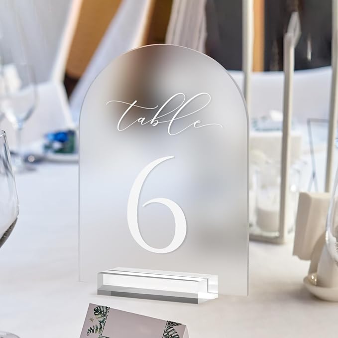 JINMURY Frosted Arch Table Numbers - Image 4