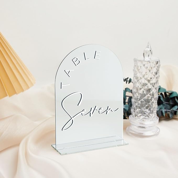 JINMURY Sliver Arch Wedding Table Numbers 1-15 - Image 6
