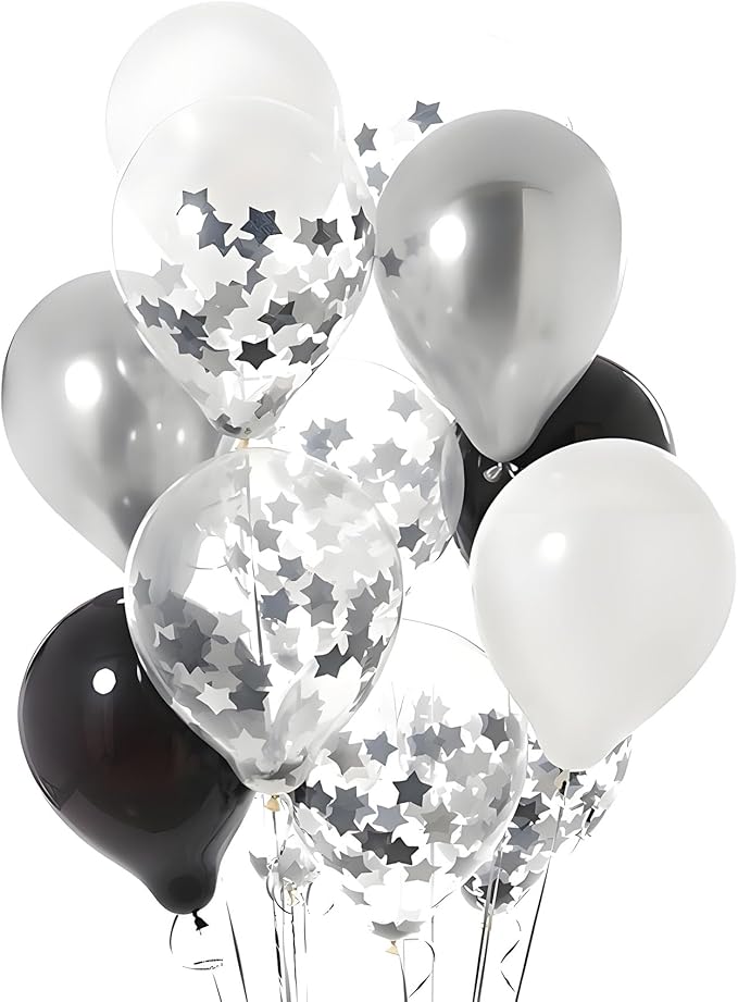 Silver Star Foil Confetti Beautiful Metallic Table Confetti Glitter - Image 4