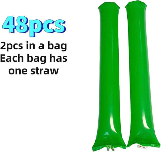 48pcs Round Head Boom Sticks Thunder Sticks Cheering Sticks Team Spirit Plastic - Image 2