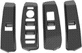 4pcs Carbon Fiber Style Front Rear Doors Window Glass Lift Switch Panel Cover by Deebior