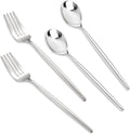 SUT 100Pcs Silver Plastic Silverware by SeeYouTomorrow